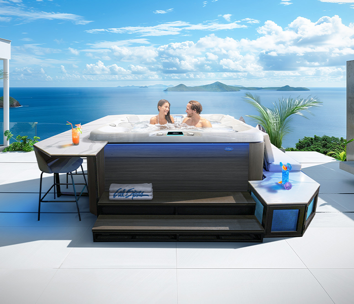 Calspas hot tub being used in a family setting - Midland